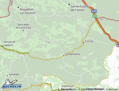 Mappa MICHELIN Saint-Beaulize - ViaMichelin