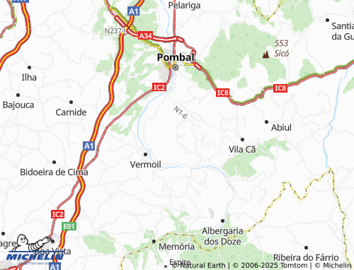 Mappa MICHELIN Serra da Bonha - ViaMichelin