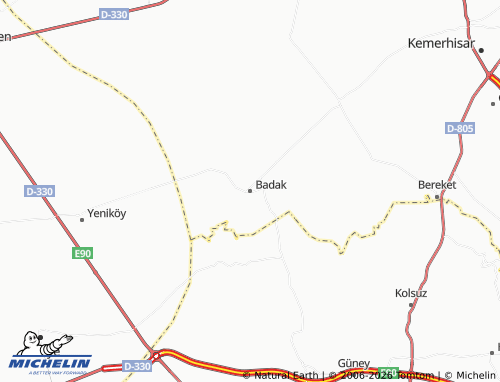MICHELIN Badak map - ViaMichelin
