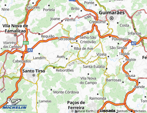 Mapa MICHELIN Lordelo - ViaMichelin