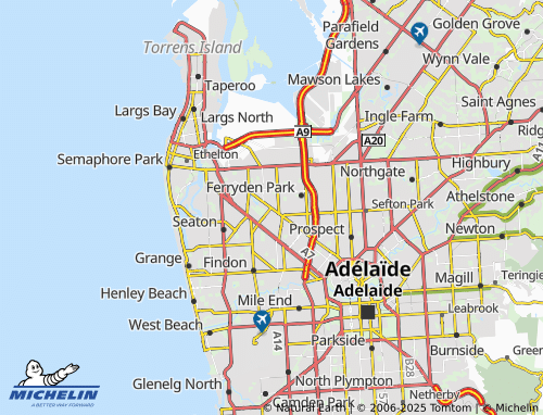 MICHELIN Woodville North map - ViaMichelin