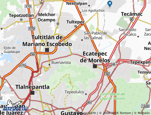 Carte MICHELIN Coacalco - ViaMichelin