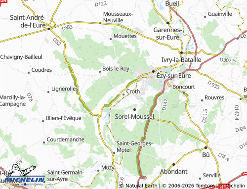 Mappa MICHELIN Croth - ViaMichelin