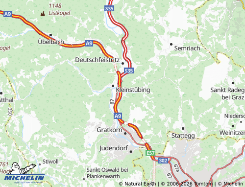 MICHELIN-Landkarte Friesach - ViaMichelin
