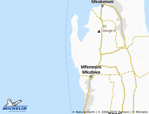 MICHELIN Mangapwani map - ViaMichelin