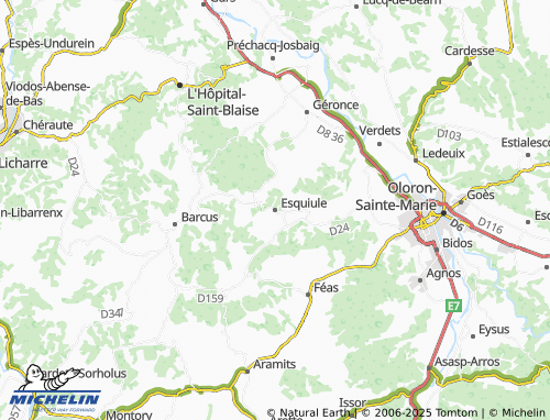 MICHELIN Esquiule map - ViaMichelin