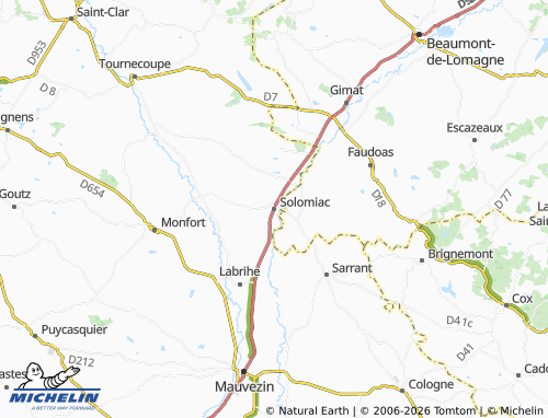 MICHELIN Solomiac map - ViaMichelin
