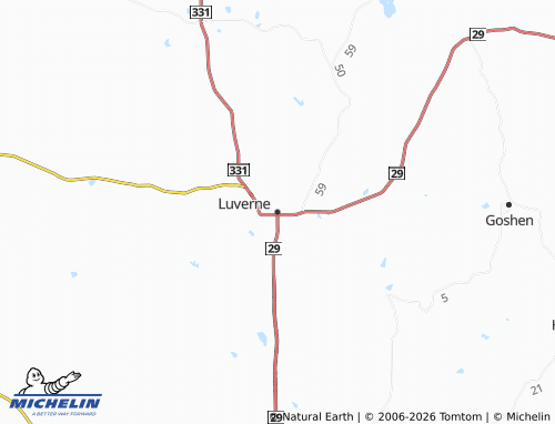 Carte MICHELIN Luverne - ViaMichelin