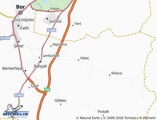 MICHELIN Halaç map - ViaMichelin