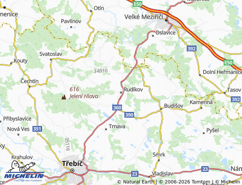 Mappa MICHELIN Rudíkov - ViaMichelin