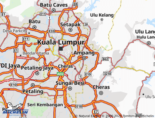 MICHELIN Ampang map - ViaMichelin