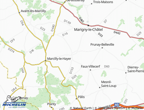 MICHELIN Saint-Lupien map - ViaMichelin