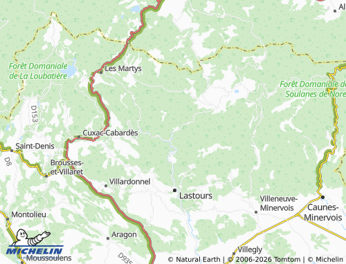 MICHELIN Roquefère map - ViaMichelin