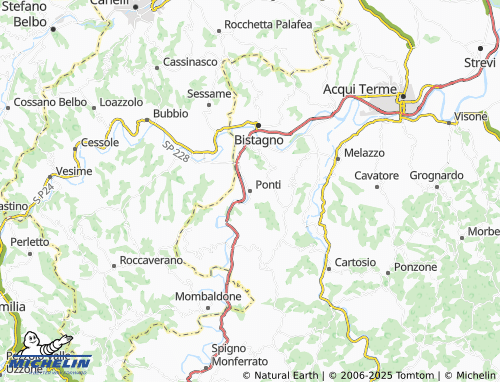 MICHELIN Ponti map - ViaMichelin