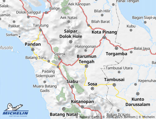 MICHELIN Padang Lawas Utara map - ViaMichelin