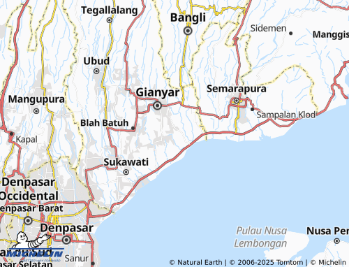 MICHELIN Serongga map - ViaMichelin