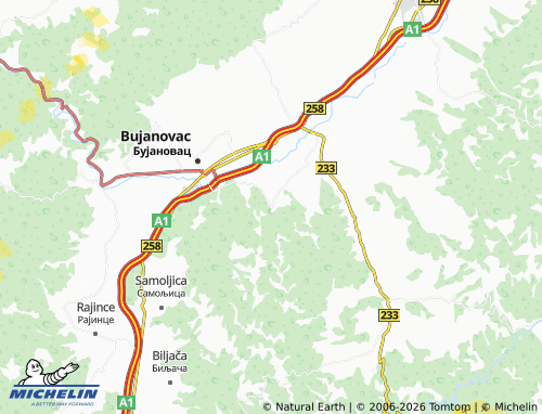 Kaart MICHELIN Ljiljance - ViaMichelin