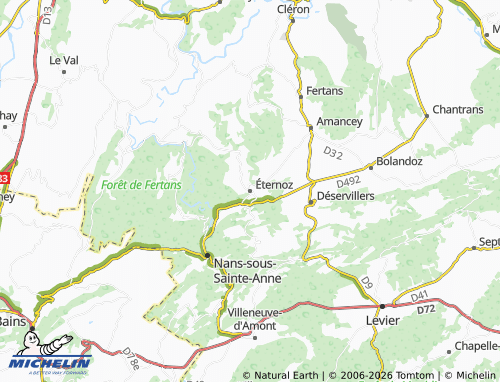 MICHELIN Éternoz map - ViaMichelin