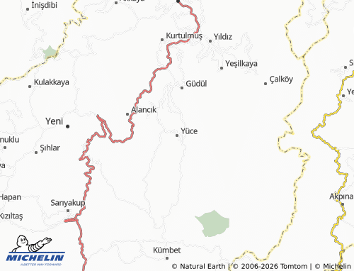 Mapa MICHELIN Yüce - ViaMichelin