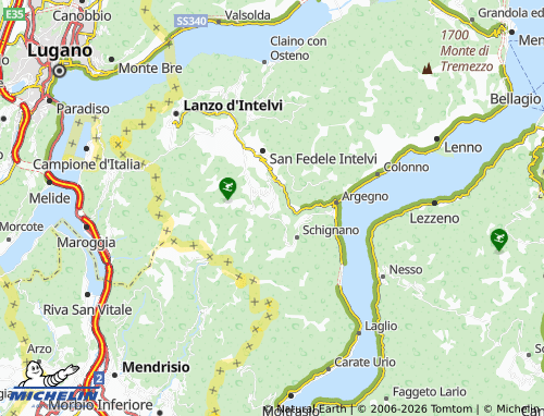 MICHELIN-Landkarte Cerano d'Intelvi - ViaMichelin