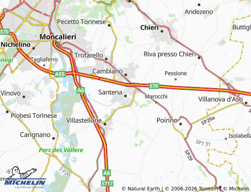 Mapa MICHELIN Santena - ViaMichelin