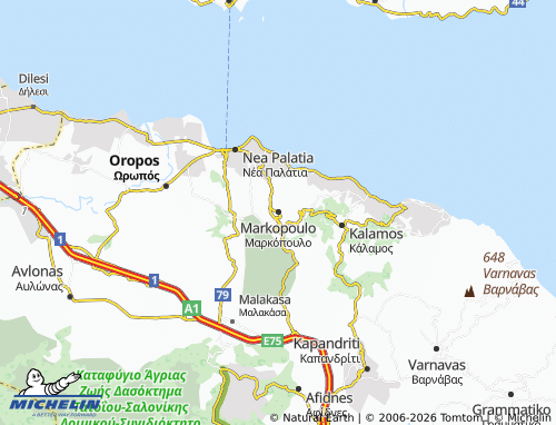 Mapa MICHELIN Markopoulo - ViaMichelin