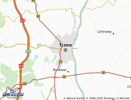 MICHELIN Tczew map - ViaMichelin