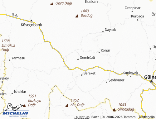 Mapa MICHELIN Demirözü - ViaMichelin