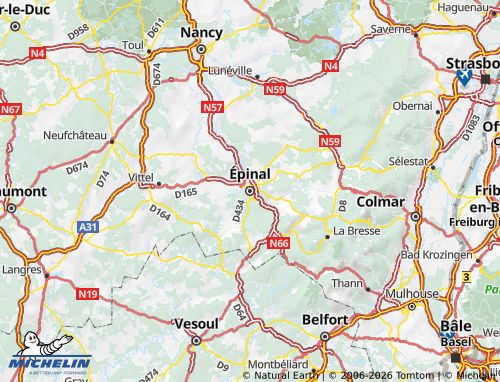 Mappa MICHELIN Vosgi - ViaMichelin