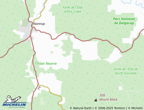 MICHELIN East Nannup map - ViaMichelin