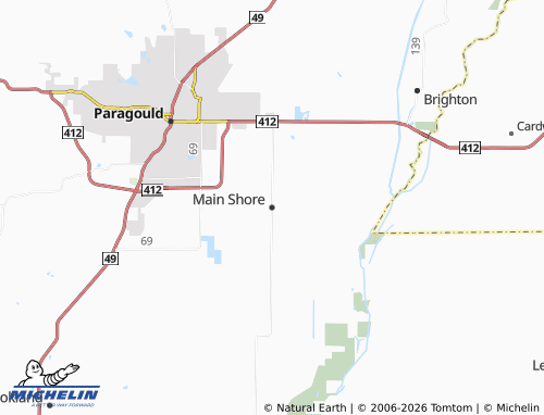 Mappa MICHELIN Main Shore - ViaMichelin