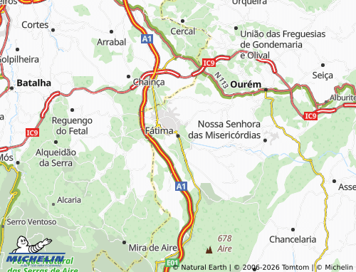 Mapa MICHELIN Fátima - ViaMichelin
