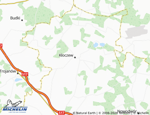 MICHELIN Kłoczew map - ViaMichelin