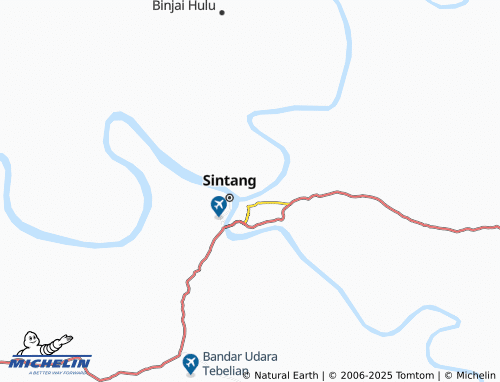 MICHELIN Menyumbung Tengah map - ViaMichelin