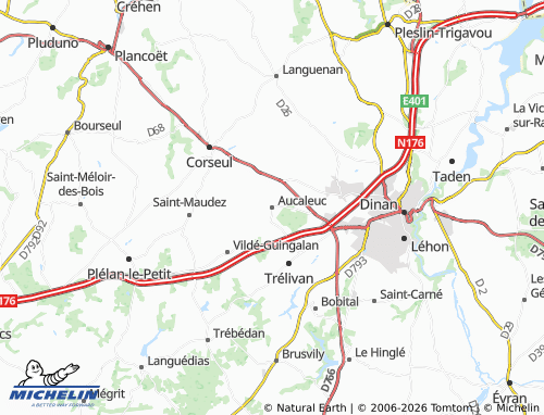 Mappa MICHELIN Aucaleuc - ViaMichelin