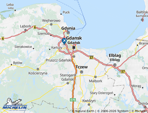 MICHELIN Gdański map - ViaMichelin