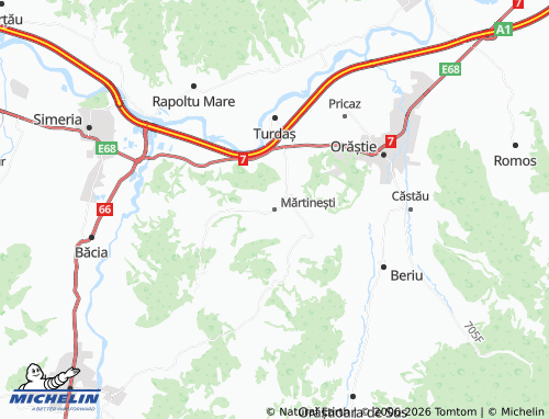 Mappa MICHELIN Mărtinești - ViaMichelin