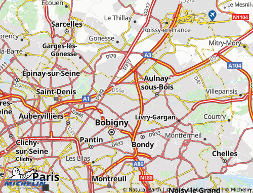 MICHELIN Le Blanc-Mesnil map - ViaMichelin