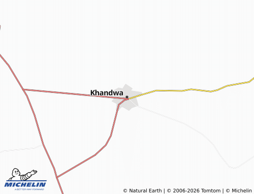 MICHELIN Khandwa map - ViaMichelin