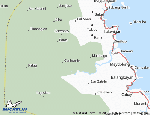 MICHELIN Guindalitan map - ViaMichelin