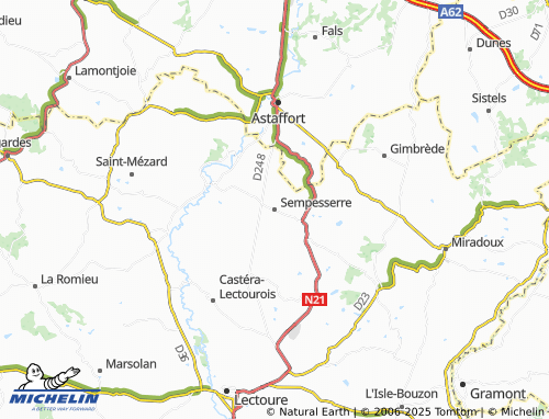 MICHELIN Sempesserre map - ViaMichelin