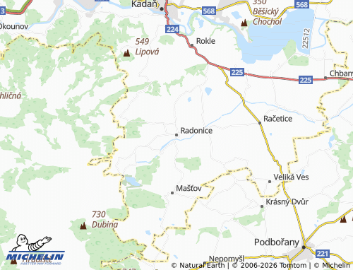 Mappa MICHELIN Radonice - ViaMichelin