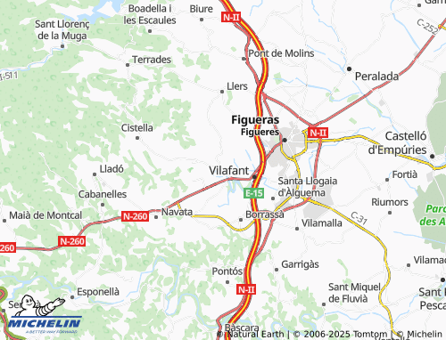 MICHELIN Avinyonet de Puigventós map - ViaMichelin