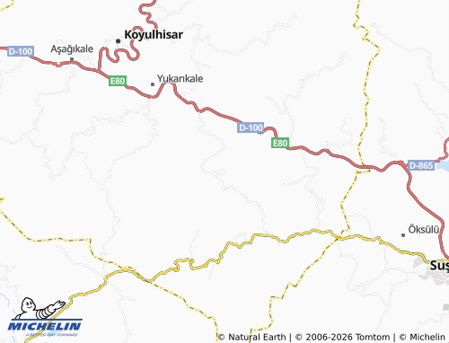 MICHELIN Akseki map - ViaMichelin