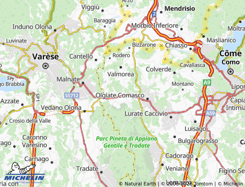 MICHELIN Solbiate con Cagno map - ViaMichelin
