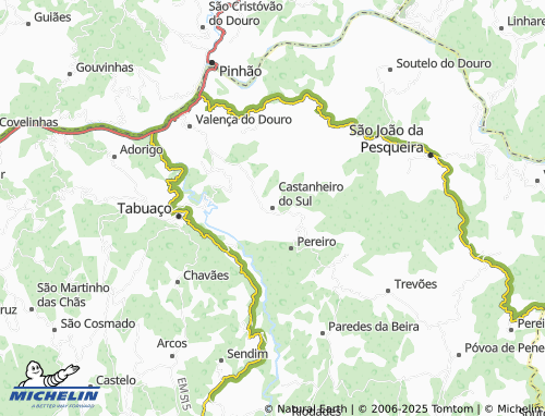 MICHELIN Castanheiro do Sul map - ViaMichelin