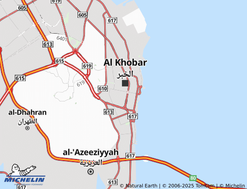 Mappa MICHELIN Madeenat al-Ommal al-Khabar - ViaMichelin