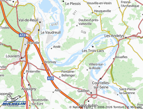 MICHELIN Muids map - ViaMichelin