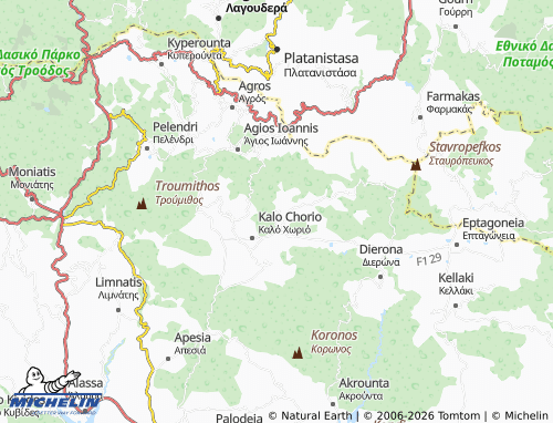 Carte MICHELIN Agios Pavlos - ViaMichelin