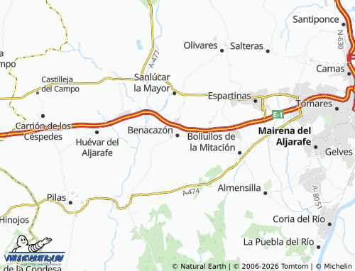 Mapa MICHELIN Benacazón - ViaMichelin